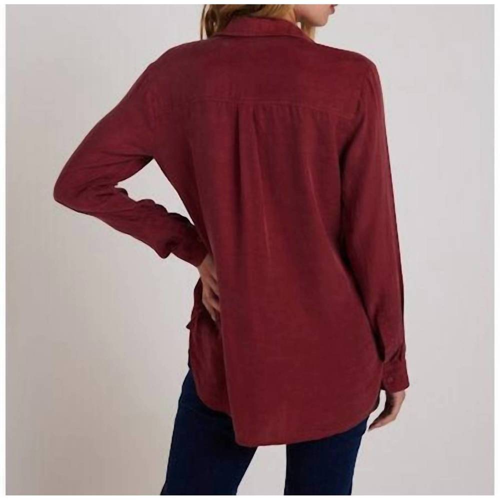 NEW BELLA DAHL boyfriend shirt in red - Picture 2 of 3